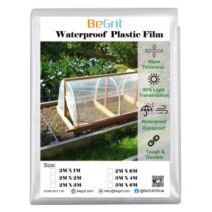 BeGrit Extra Clear Heavy Duty Plastic Sheeting Clear Polythene