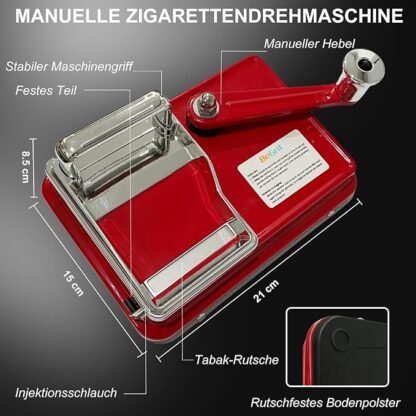 Tobacco Rolling Machine Manual Tamping Cigarette Roller Maker Black 8mm - Image 7
